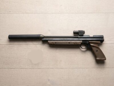 Пневматичний пістолет Crosman 1377 з лазерним прицілом і глушником мультикомпрессійний