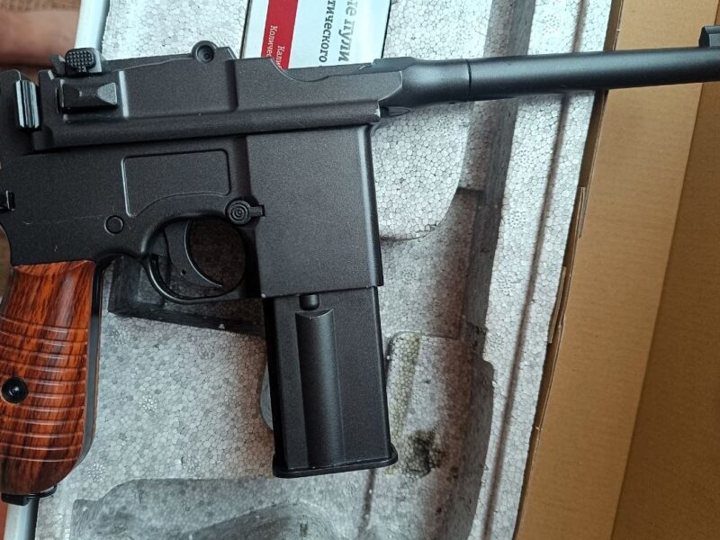 Пневматичний пістолет SAS Mauser M712 Blowback + дерев'яна кобура-приклад