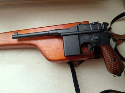 Пневматичний пістолет SAS Mauser M712 Blowback + дерев'яна кобура-приклад